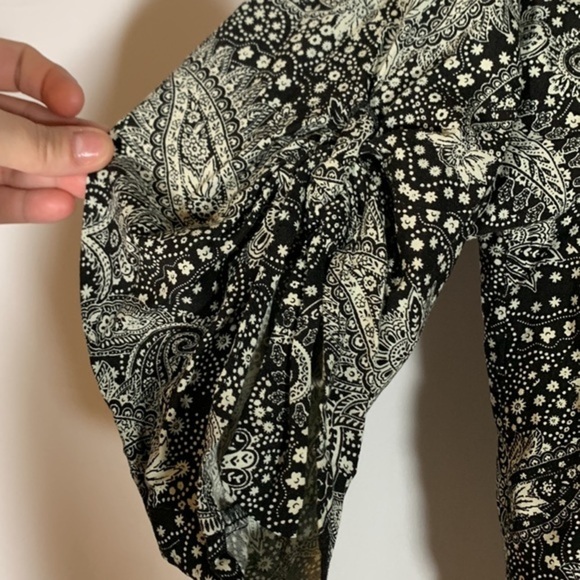 Westport Black & Cream Paisley Blouse Top - Picture 6 of 9